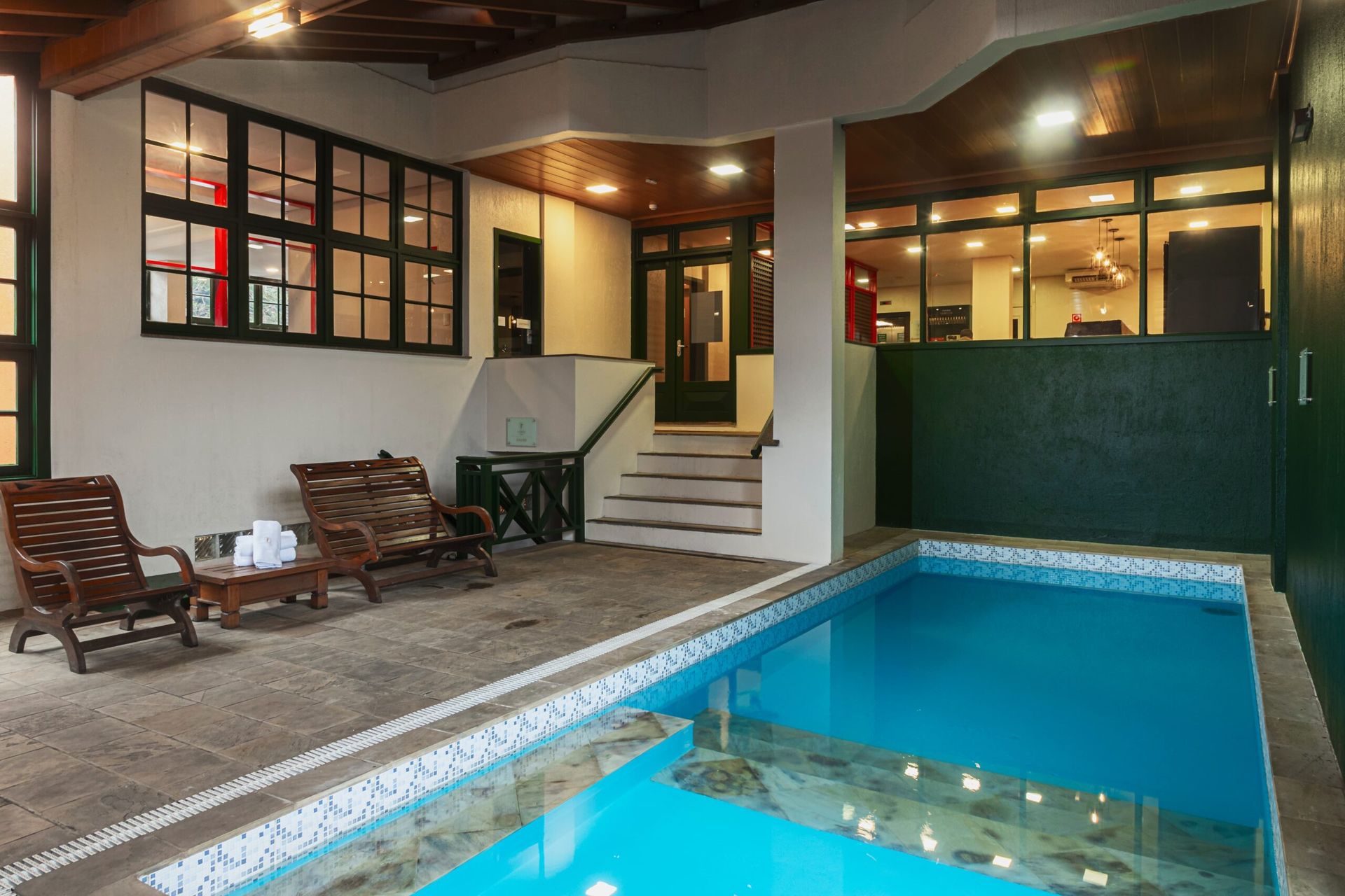 Piscina aquecida do Hotel Fioreze